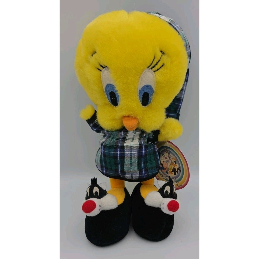 Vintage Tweety Bird Plush Warner Brothers Studio 1995 Bedtime Toy NWT 9"